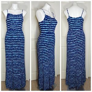 Mossimo Supply Co. tie dye striped strappy maxi dress sz S